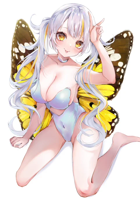 #pixiv 花と蝶 