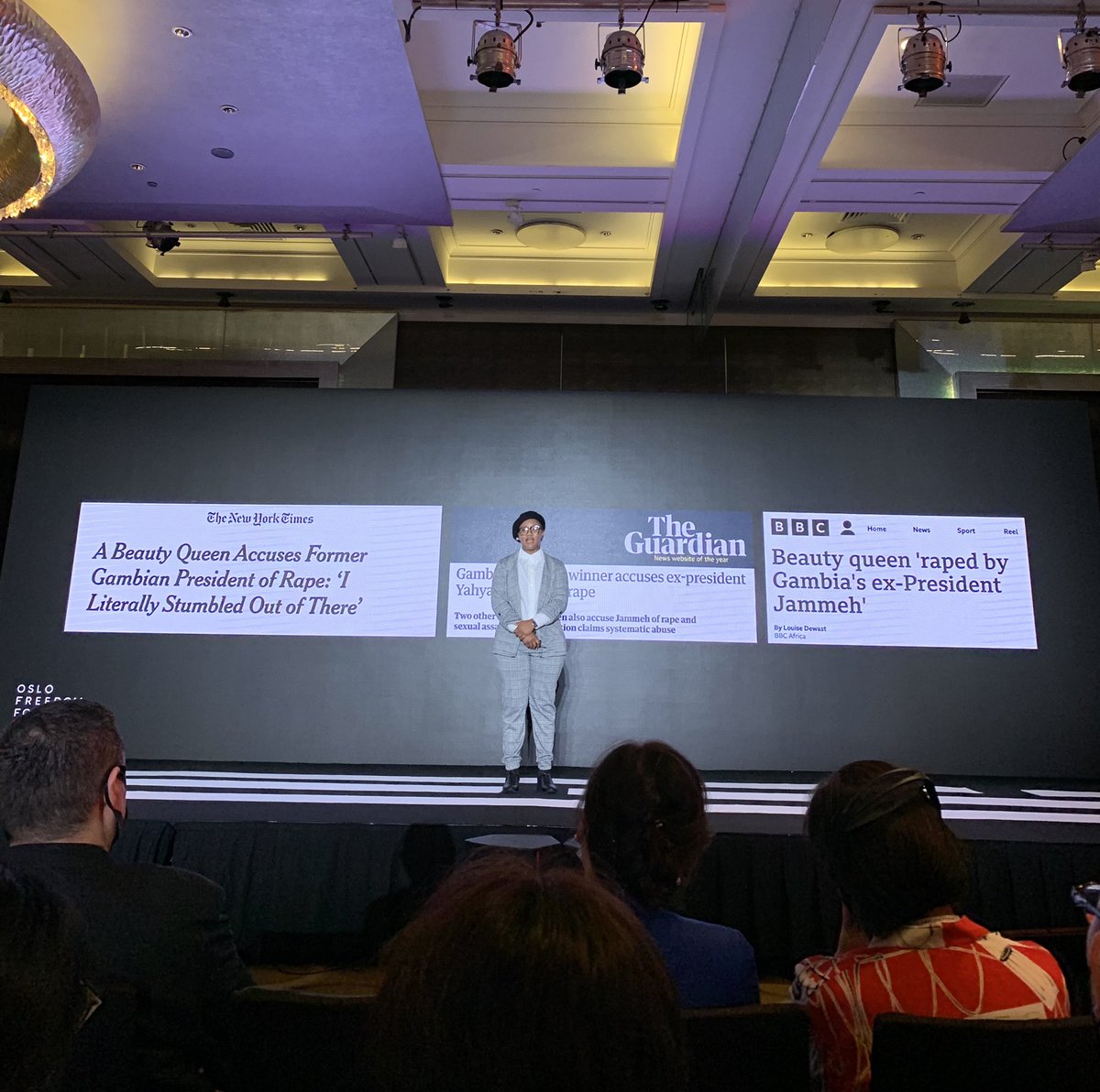 zsuzsettte's tweet photo. “Our quest for #democracy is linked to our willingness to denounce violence against women”. 

Power to you, power to women. Thank you, Toufah Jallow.
#OFFinTaiwan https://t.co/scQYOmHpmB