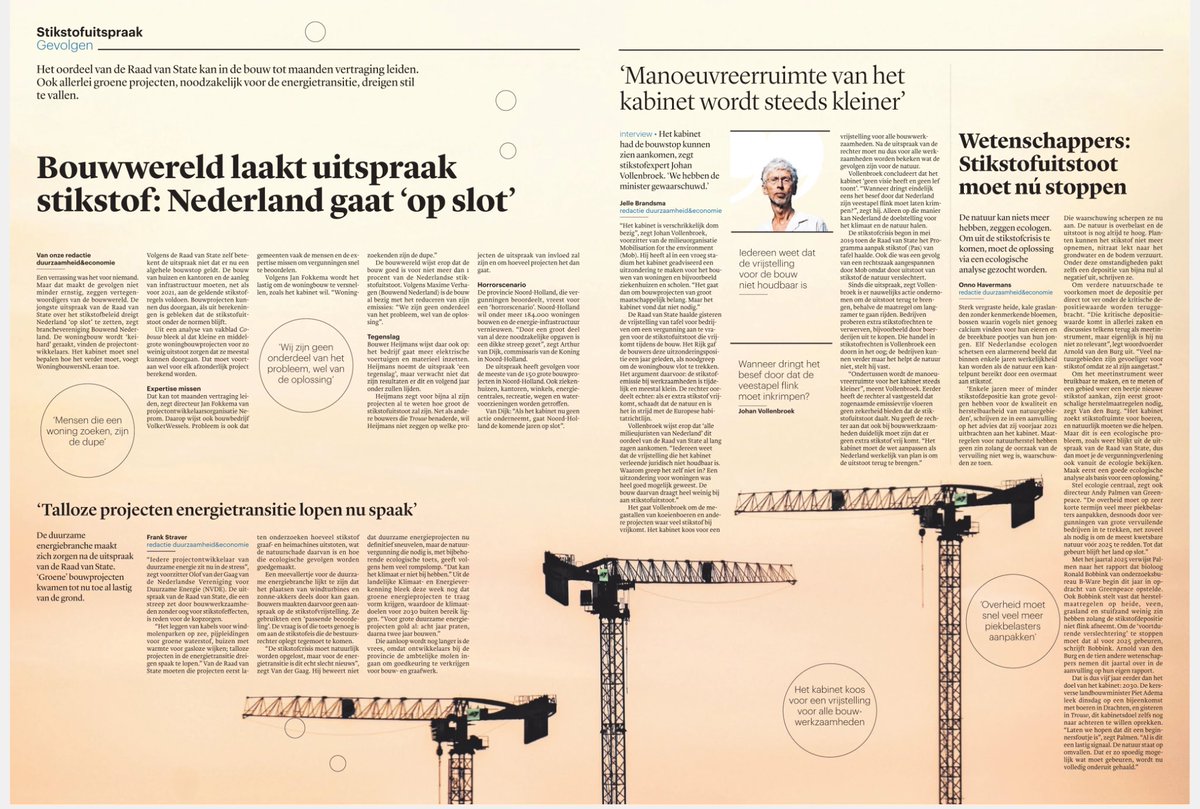 JanFokkema's tweet photo. Eén pagina in Trouw is genoeg om duidelijk te maken wat het probleem is en hoe het opgelost kan worden. Ingewikkeld is het niet, lastig en pijnlijk wel. Een gotspe dat het kabinet een maand nodig heeft om de gevolgen van de uitspraak van de RvS in beeld te krijgen. https://t.co/eaJqM7h2kR