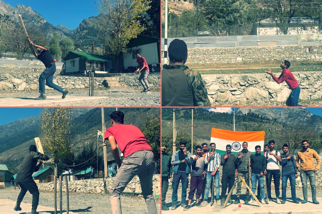 Kashmir Diaries (@toofanibaba1) on Twitter photo Wusan Battalion organised friendly Cricket match at Army Camp Gund.
<a href="/official_dgar/">The Assam Rifles</a>
<a href="/Mesmer_Manasbal/">Mesmerizing_Manasbal</a>
#KashmirDiaries
#FitIndia
#SayNoToDrugsYesToSports Wusan Battalion organised friendly Cricket match at Army Camp Gund.
<a href="/official_dgar/">The Assam Rifles</a>
<a href="/Mesmer_Manasbal/">Mesmerizing_Manasbal</a>
#KashmirDiaries
#FitIndia
#SayNoToDrugsYesToSports