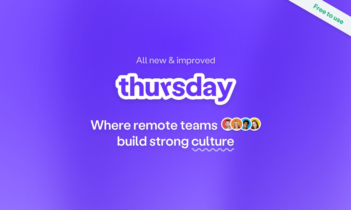ThursdayByTS's tweet photo. 📣Thursday 2.0 is live on Product Hunt. Check us out!
https://t.co/CdOvi4NvFl https://t.co/Nlqplc5Wpl