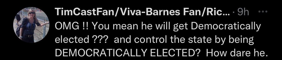 Random voter in response to news that if there candidate get elected they will not allow the opposition to gain power again by rigging the election laws in their favor and to people saying that’s a bad thing.