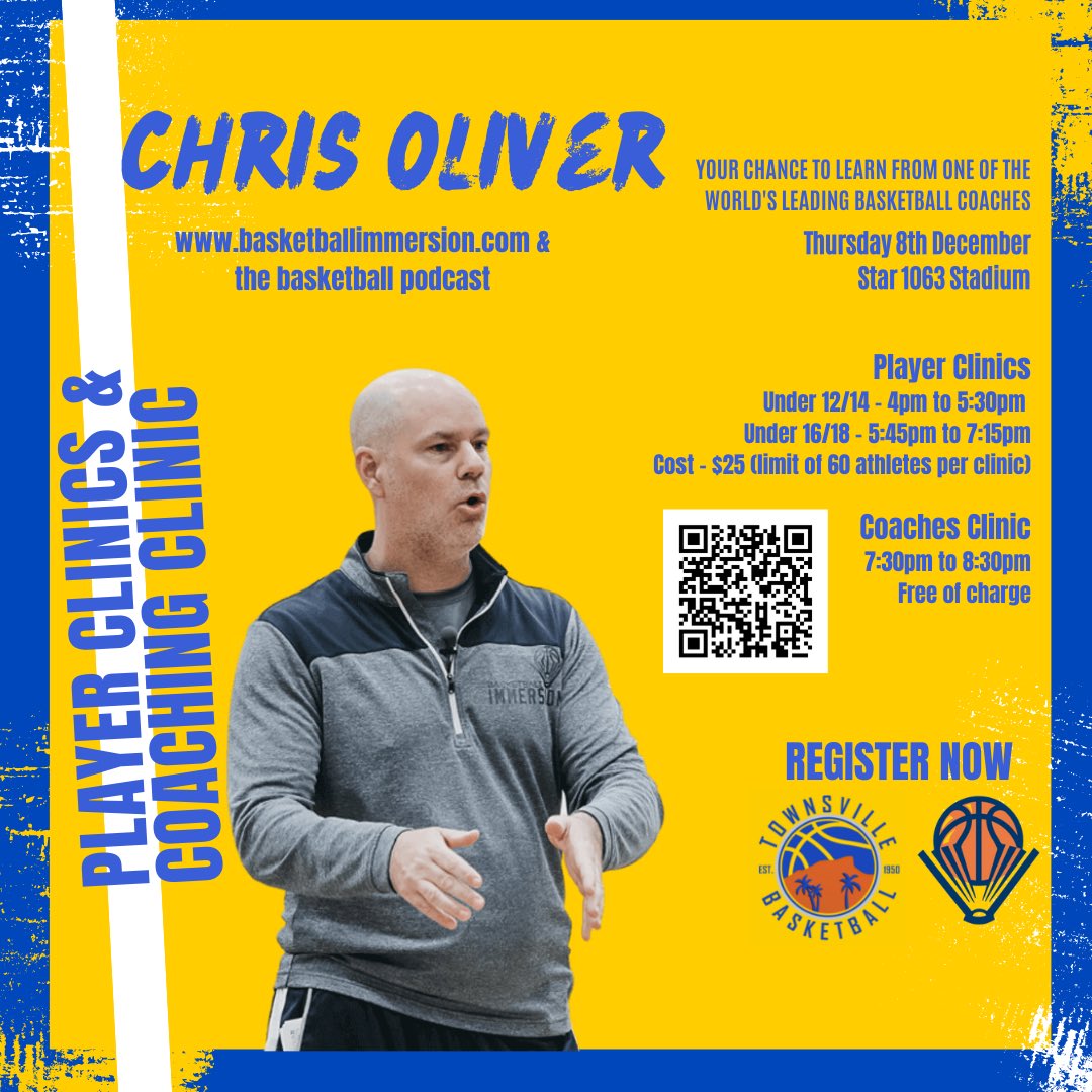 Don’t miss out on this clinic with @BBallImmersion Get in quickly before it sells out. To get yours or to register for the Coaching Clinic head to trybooking.com/CEAOS