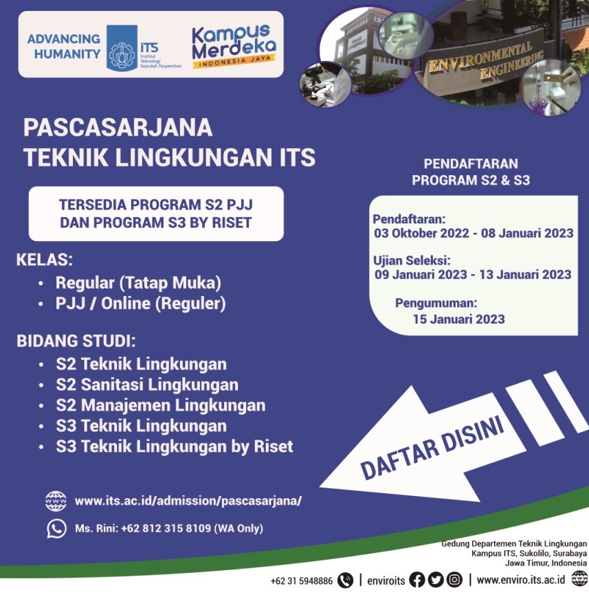 Departemen Teknik Lingkungan ITS tweet media