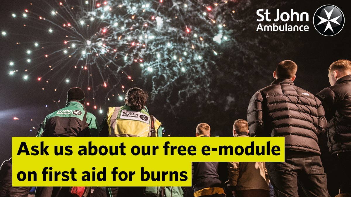 Ask us how you can treat burns and scalds.

This #BonfireNight, it’s important to know how to have fun safely.

Our online training gives an overview of how to treat burns or scalds and covers burns that require hospital treatment, acid and chemical burns: bit.ly/3D5eW8w