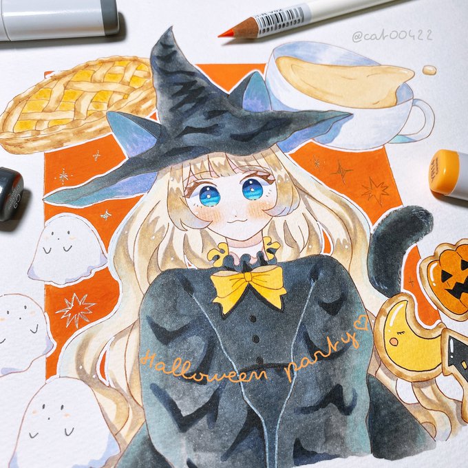 「upper body witch hat」 illustration images(Latest)｜21pages