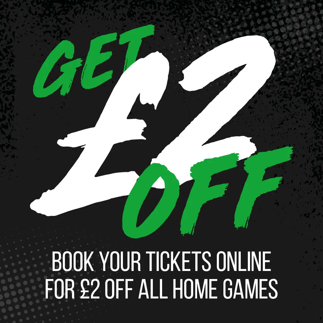 REMINDER! 🎟
Get your tickets online now for this Sundays match day! If you order online you will receive a discount of £2 per ticket! 
Our first Home Sunday game of the season and should be a lovely day for all family and friends! 🟢⚪️🟢⚪️