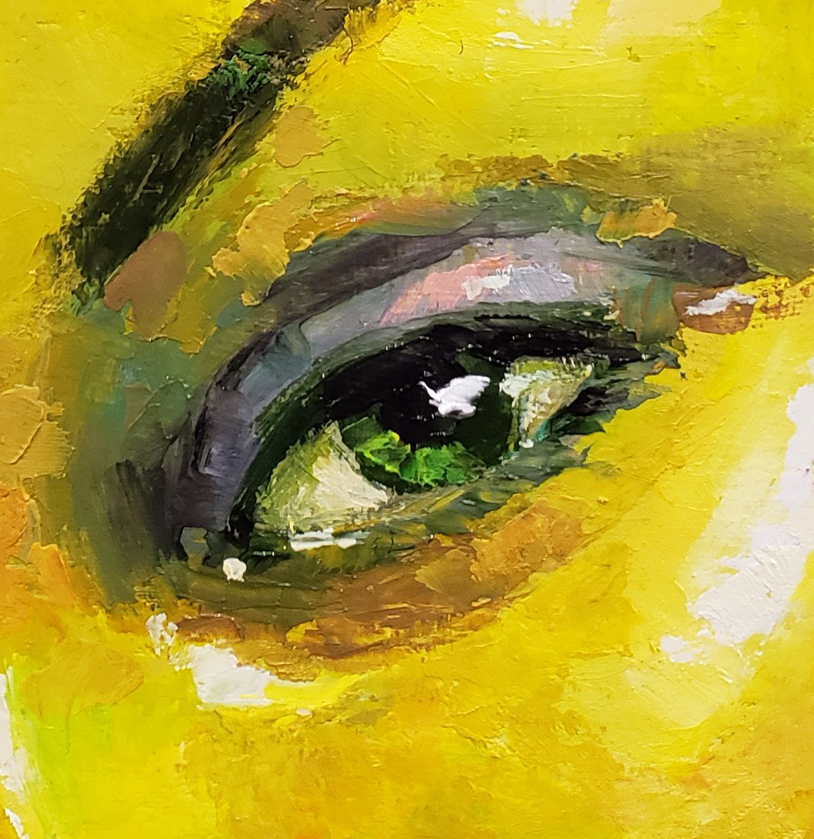 Steve_Argyle's tweet photo. My painting for the charity auction at Lucca this year. Painted live at the show with a spatula, because I guess that's how a Steve do now. Also it's huge. Like 3 1/2 feet tall.
#shehulk #spatulacity https://t.co/NO7EFsou1e