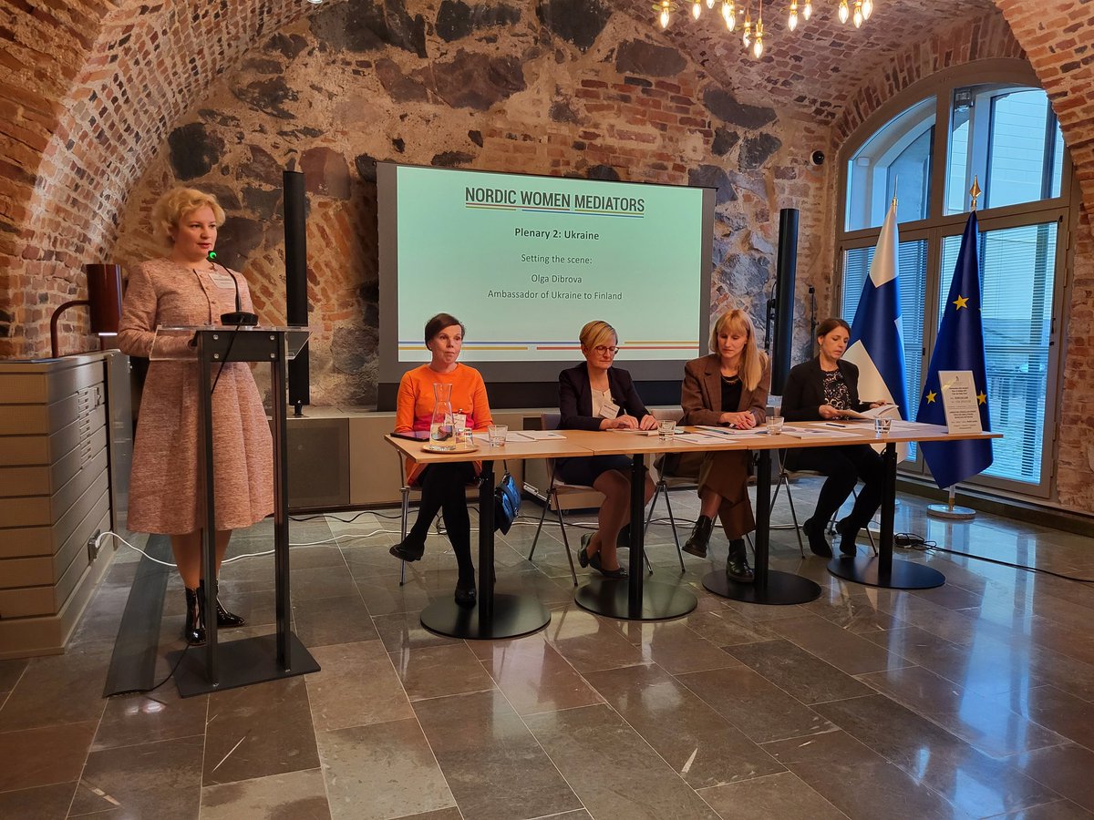 cmioffice's tweet photo. NWM Annual Meeting continues with important discussion with @OlgaDibrova1, Tetiana Kyselova, Jessica Poh-Janrell, Hilde Haug and @TiinaJortikka on what can #NordicWomenMediators and other networks do in support of women actors and mediators in #Ukraine https://t.co/dC6ttJj8L0