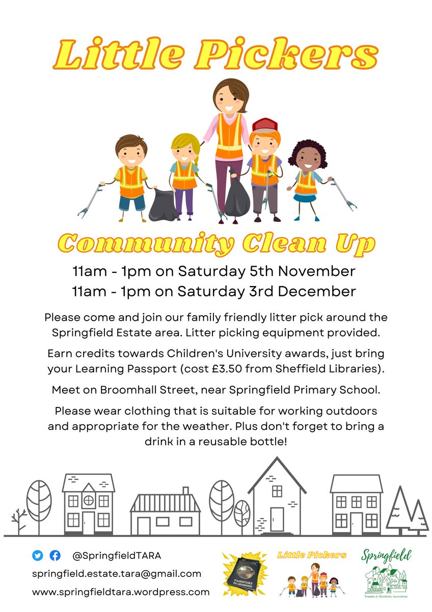 Springfield TARA (@springfieldtara) on Twitter photo Come along to our next Litter Picking event this Saturday 5th November 11am-1pm.
If you have a Children's University Learning Passport then bring it along to earn credits towards Children's University Awards!
#Litter
<a href="/SheffieldCU/">Sheffield Children's University</a> <a href="/SheafVaHeritage/">Brian Holmshaw</a> <a href="/KeepBritainTidy/">Keep Britain Tidy</a> <a href="/MartinPhipps13/">Martin Phipps</a> Come along to our next Litter Picking event this Saturday 5th November 11am-1pm.
If you have a Children's University Learning Passport then bring it along to earn credits towards Children's University Awards!
#Litter
<a href="/SheffieldCU/">Sheffield Children's University</a> <a href="/SheafVaHeritage/">Brian Holmshaw</a> <a href="/KeepBritainTidy/">Keep Britain Tidy</a> <a href="/MartinPhipps13/">Martin Phipps</a>
