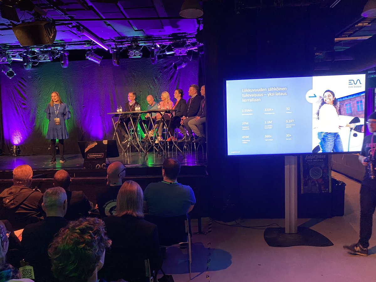 #evaglobal lavalla #kasvuopen karnevaaleissa. Sähköautokannan kasvu ja lataamisen infraan kasvu luo edellytyksiä globaalille kasvulle. 
#varma