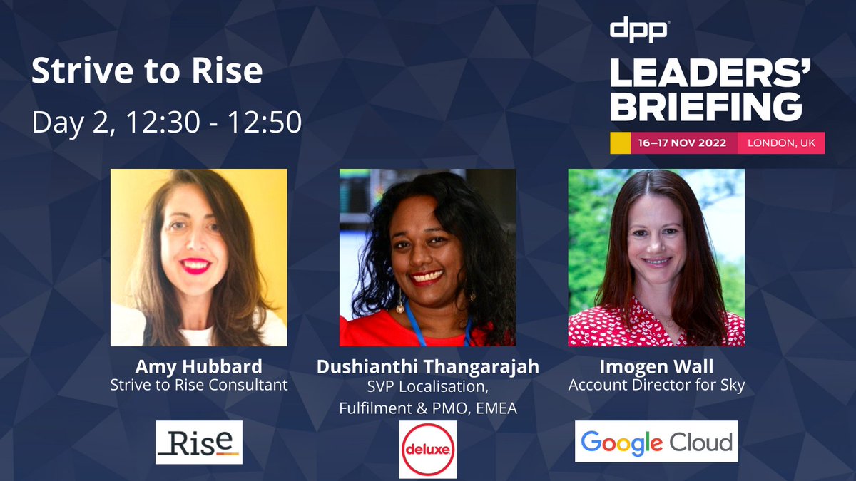 thedppltd's tweet photo. Companies that embrace diversity, equity, and inclusion are more successful.
But how does a company know if it is making progress?
Find out how you can tackle the diversity challenge at the Strive to Rise session at the Leaders' Briefing.
Register now: https://t.co/sd7SDmR2Oo https://t.co/p1l70OvfuC
