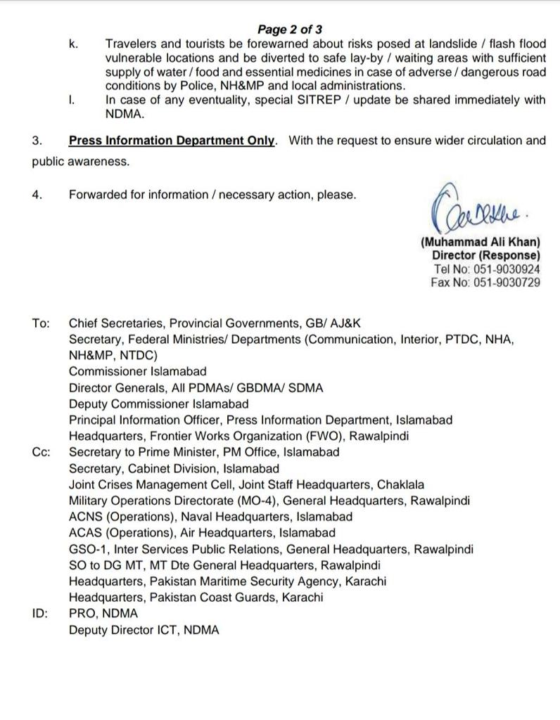 NDMA PAKISTAN tweet media