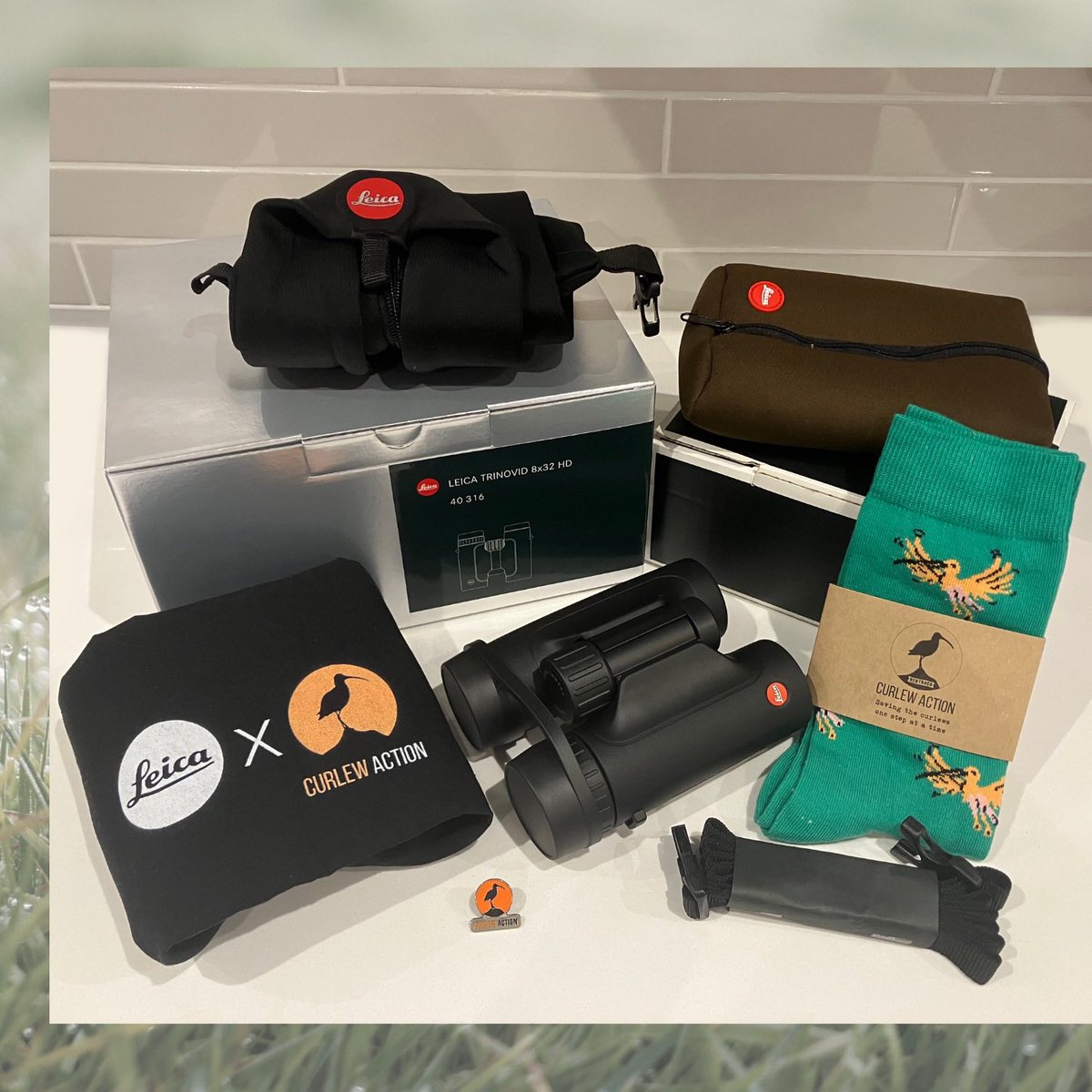 *GIVEAWAY*

To celebrate our partnership with Leica, we are giving away some amazing prizes to one lucky winner.

Includes:
Leica Trinovid HD 8x32 binoculars 
Leica binocular accessories
Curlew Action x Leica tote bag 
Curlew Action x HebTroCo socks 
Curlew Action pin badge