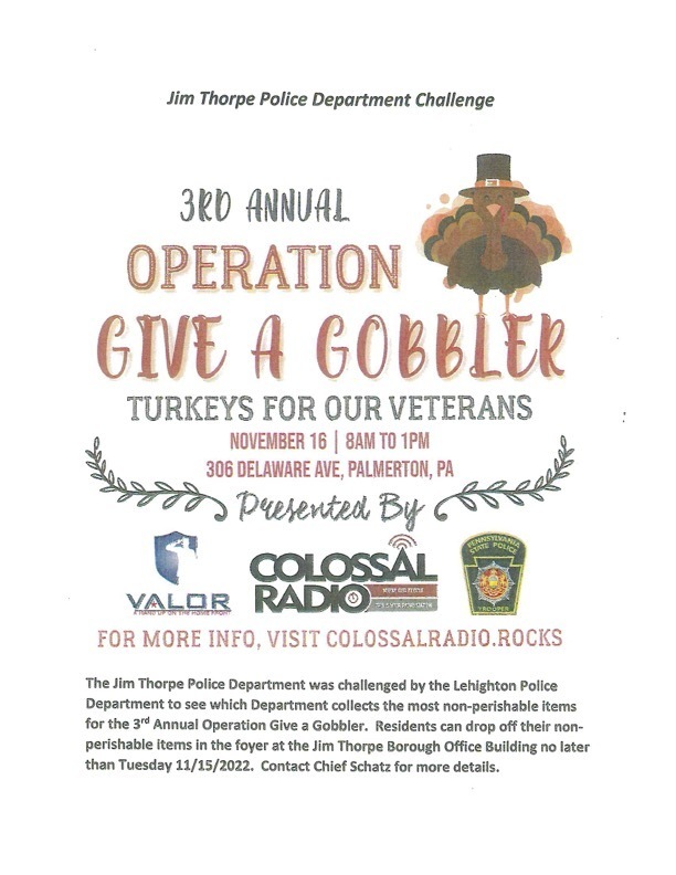 JTASD_Super's tweet photo. 3rd Annual Operation Give a Gobble https://t.co/QdVNsjawqb https://t.co/XX2smsQsej