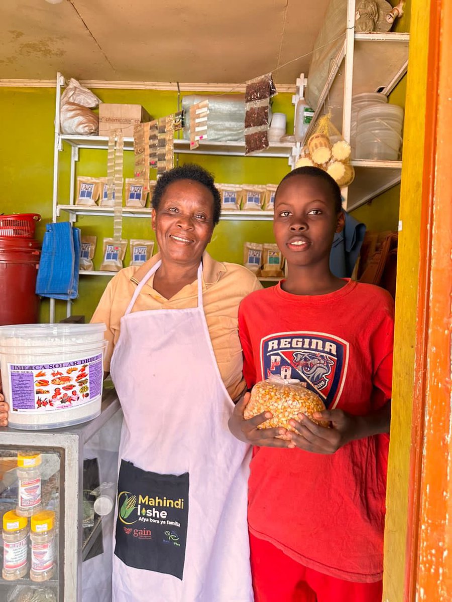 Imeca is a supplier&amp; processor of PVA maize products who sells on retail shops to cover the needs of the most vulnerable people. We are excited to find out she has added 4 more retail shops in her portfolio as the results of the market activation&amp;training conducted by GAIN(1/2)