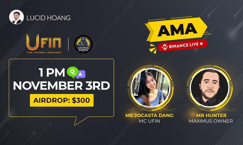 maximusniper's tweet photo. The owner @Hunter_0o0 will be live on Binance at 1pm UTC. Usually 12-15k listeners and potential investors will be attending the AMA! 

Link to the AMA: 

https://t.co/BhgSWtTCF3 https://t.co/1D1GqqKKpp