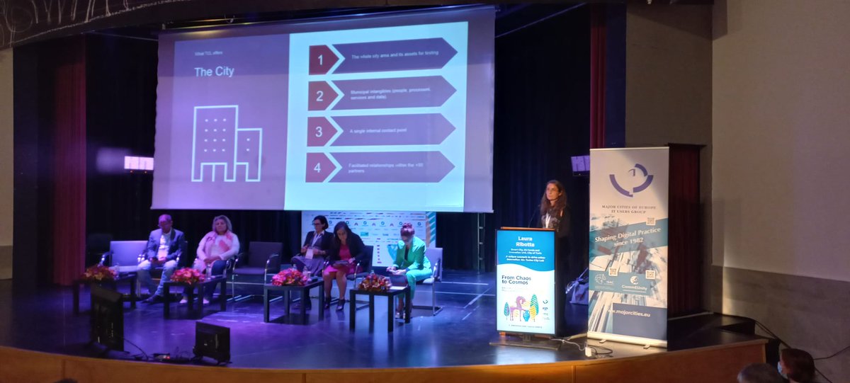 TorinoCityLab's tweet photo. Today at the @majorcitieseuro conference in Larissa (Greece), @miaciata speaks about #TorinoCityLab and how the open-air innovation lab is supporting @twitorino in its mission of climate neutrality to 2030✅ @NetZeroCitiesEU
#TCLeuropeanprojects #TCLinnovation https://t.co/CM16SlSMSN
