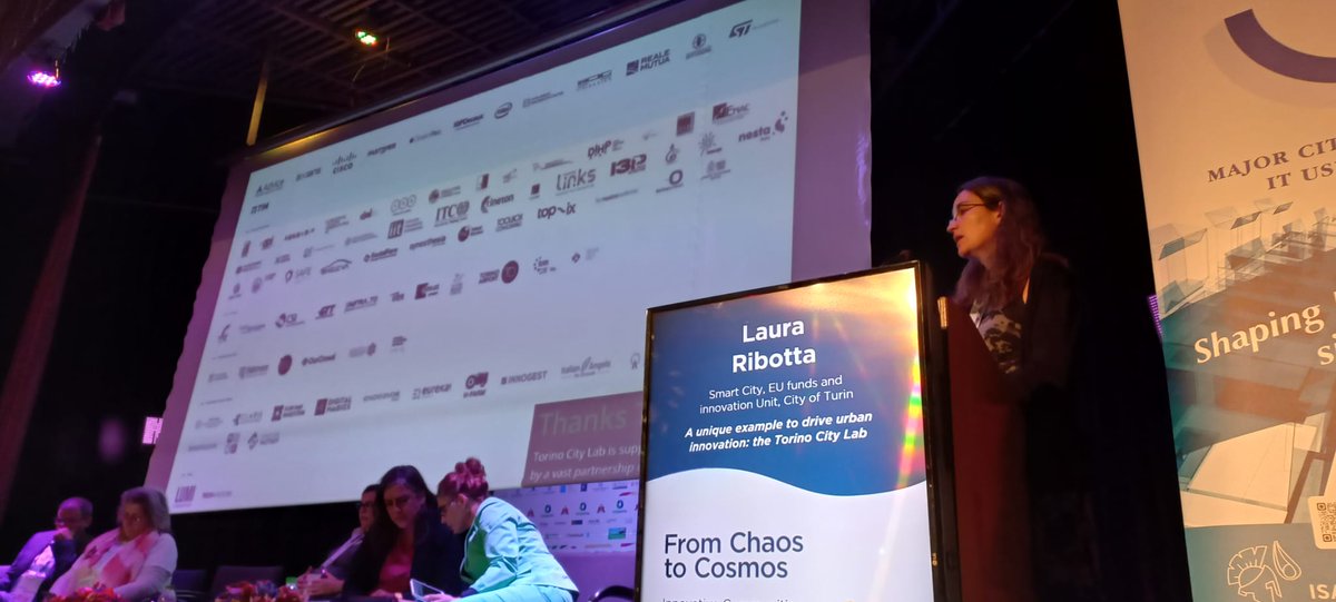 TorinoCityLab's tweet photo. Today at the @majorcitieseuro conference in Larissa (Greece), @miaciata speaks about #TorinoCityLab and how the open-air innovation lab is supporting @twitorino in its mission of climate neutrality to 2030✅ @NetZeroCitiesEU
#TCLeuropeanprojects #TCLinnovation https://t.co/CM16SlSMSN
