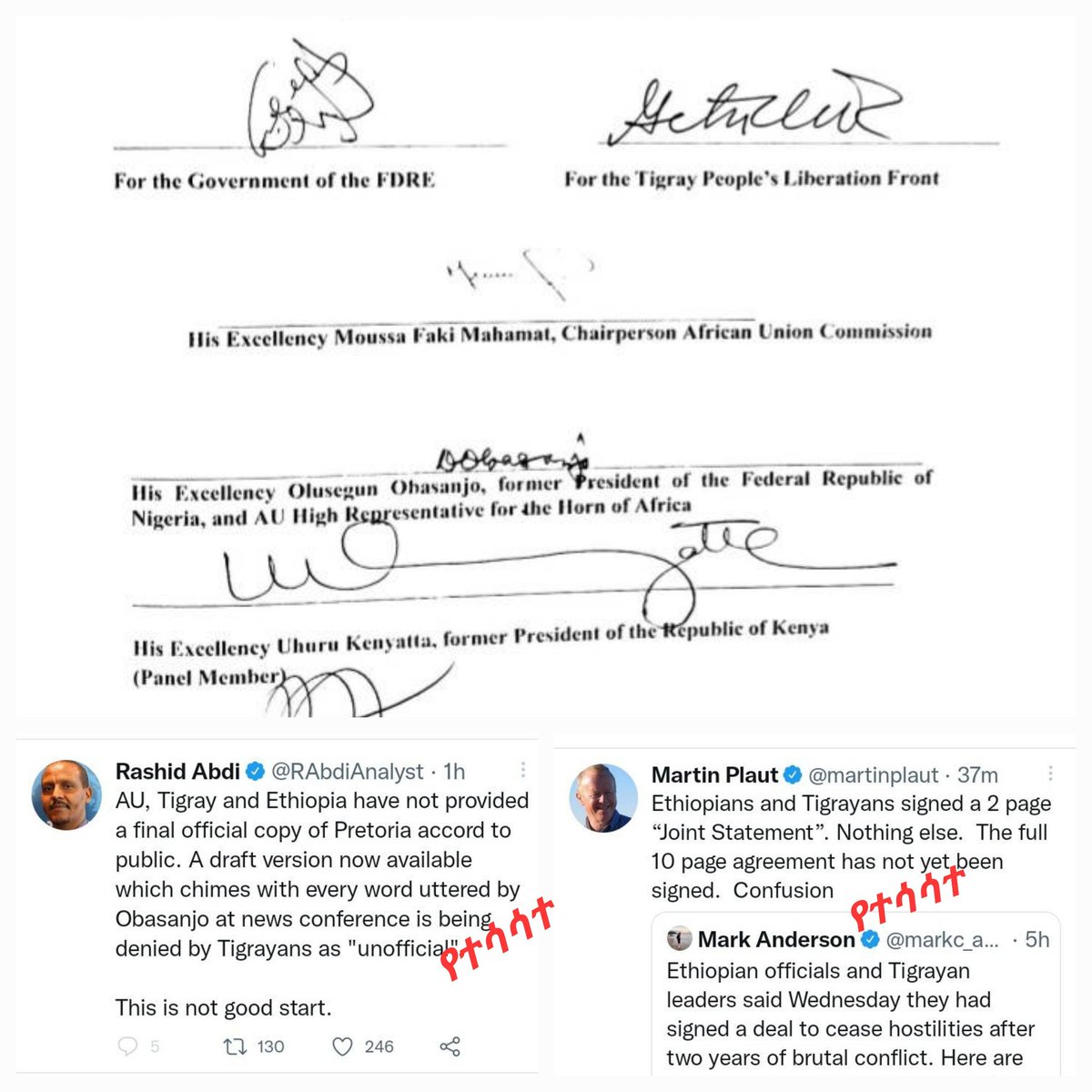 EthiopiaCheck's tweet photo. #EthiopiaCheck Explainer 

በሰላም ስምምነቱ ሰነድ ዙርያ አጭር ማብራርያ 

በትናንትናው ዕለት በደቡብ አፍሪካ፣ ፕሪቶሪያ ከተማ በኢትዮጵያ ፌዴራል መንግሥት እና በህወሓት መሪዎች መካከል የሰላም ስምምነት ተፈርሟል። https://t.co/LTBqKHWVDJ