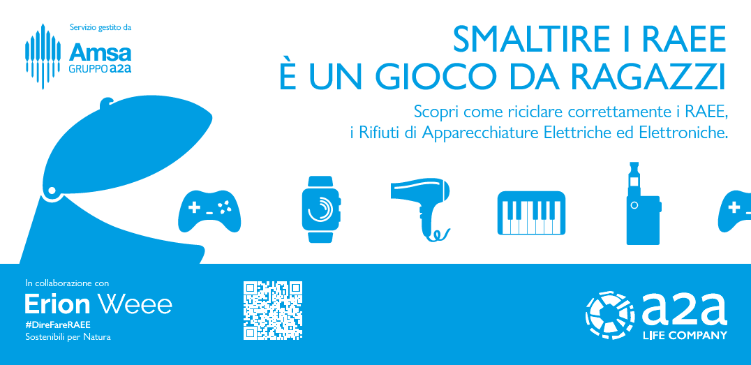 amsa_spa's tweet photo. ♻ Il progetto “Smaltirli è un gioco da ragazzi”, nato dalla collaborazione tra #Amsa ed #ErionWEEE, prosegue anche quest’anno per sensibilizzare ulteriormente i cittadini e i giovani milanesi sul tema del corretto conferimento dei #RAEE.

Scopri di più 👉 https://t.co/LuDdT5DNe2 https://t.co/QUoy4xEPRC