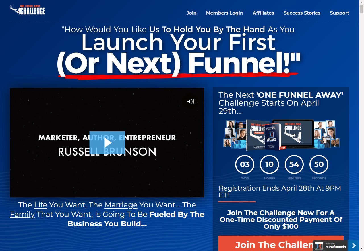 15) Challenge funnel

Best used
• hosting a challenge or some kind of event

Structure:
• opt-in pag