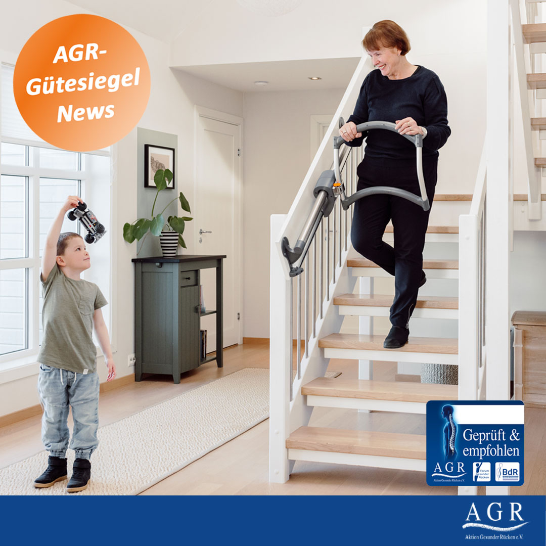 Mit dem neu zertifizierten TOPRO Step die Herausforderung Treppe selbstständig meistern und durch die mechanische Gehhilfe weiter aktiv bleiben! 
Alle Infos rund um das Gütesiegel und Treppensteighilfen  findest du hier: agr-ev.de/treppensteighi…