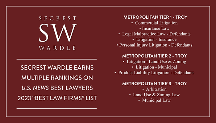 secrestwardle's tweet photo. #secrestwardle proudly ranks in Troy, Michigan Metropolitan Tiers 1, 2 & 3 on @usnews 2023 Best Law Firms List! For details about the rankings > https://t.co/jLEzlxjDju #bestlawfirms #insurancedefense #civillitigation #generallitigation #personalinjurydefense #adr #landuse https://t.co/t3gkBpnafE