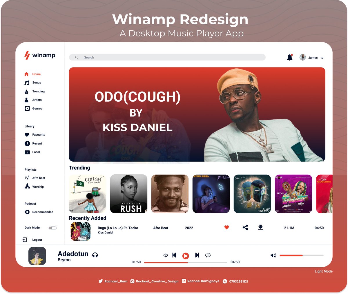 rachieb_designs's tweet photo. I started an internship program at hnginternship as a product designer👩‍💻👩‍💻

Stage1️⃣ task is to redesign Winamp Desktop Music Player App🎧🎼 currently in Stage2️⃣💃💃
@hnginternship 
@internships 
#UIUXDesigner 
#userexperience 
#productdesign https://t.co/OwVm1rXxpB