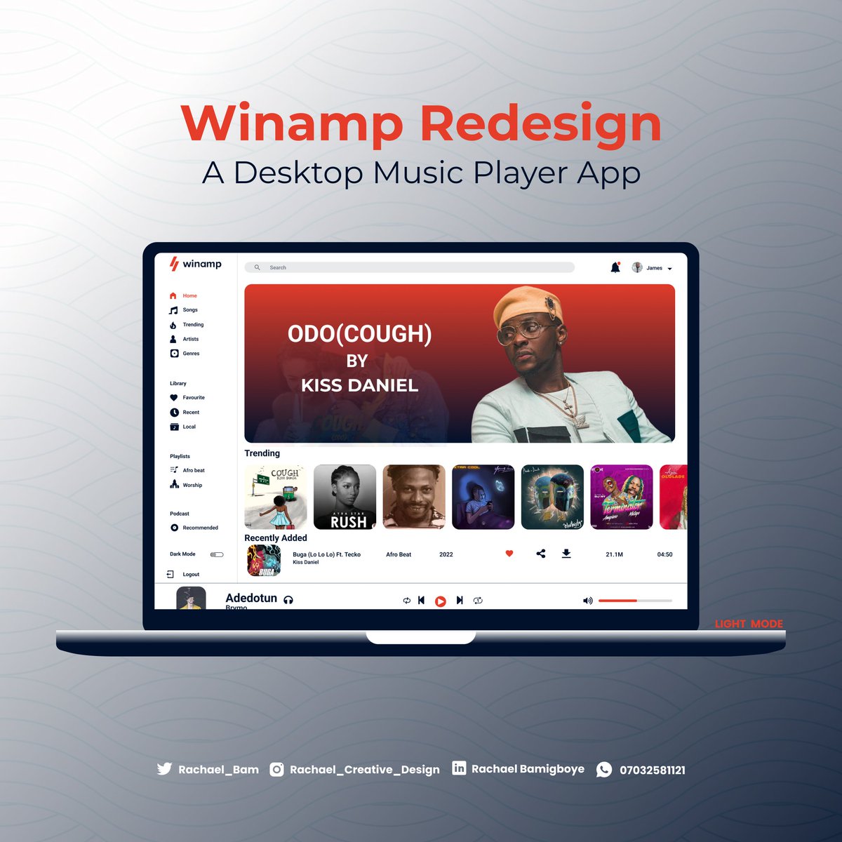 rachieb_designs's tweet photo. I started an internship program at hnginternship as a product designer👩‍💻👩‍💻

Stage1️⃣ task is to redesign Winamp Desktop Music Player App🎧🎼 currently in Stage2️⃣💃💃
@hnginternship 
@internships 
#UIUXDesigner 
#userexperience 
#productdesign https://t.co/OwVm1rXxpB