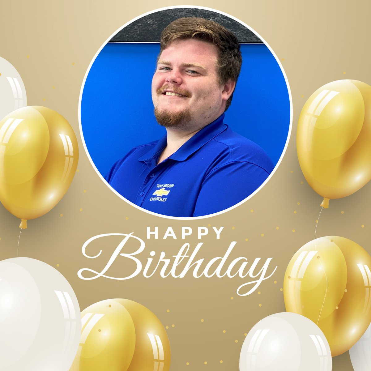 FlahertyChevy's tweet photo. We wanted to celebrate Brian Carder's Birthday here at Tony Brown Chevrolet!

Be sure to wish him a Happy Birthday today!
Brian has been with us for almost 3 years https://t.co/ZCIIrFRFkE