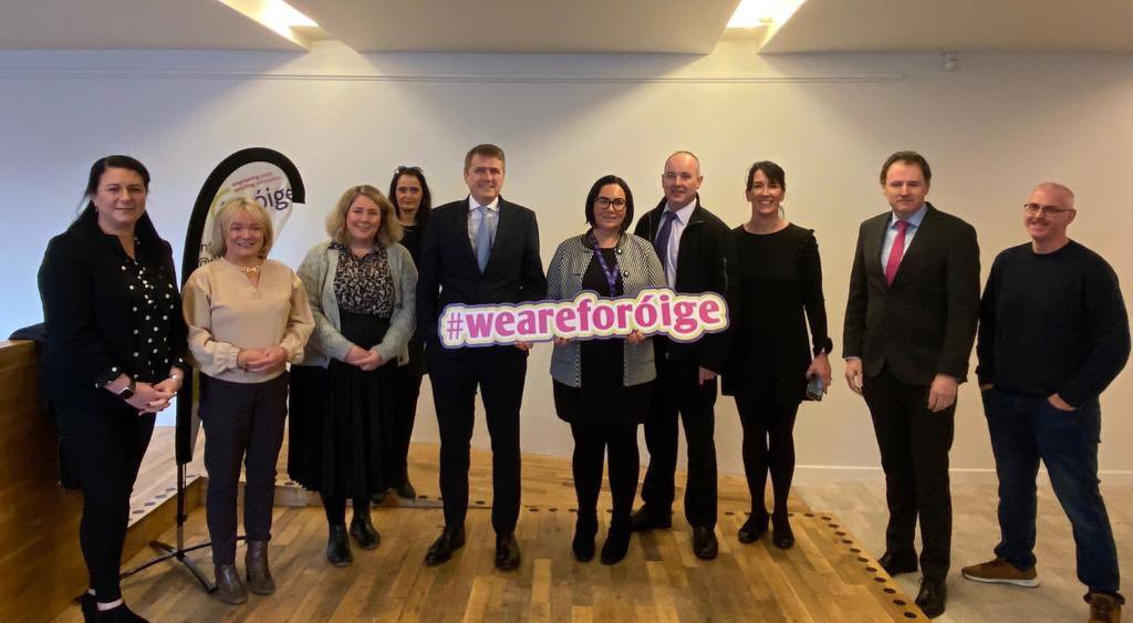 🟣 Foróige hosted a visit from Minister of State <a href="/JamesBrowneTD/">James Browne TD</a>, who has responsibility for the Youth Justice Strategy, and Minister <a href="/McConalogue/">Charlie McConalogue</a> to our Youth Diversion Project in Letterkenny this week to discuss our work and its impact on young people in Donegal. #WeAreForóige