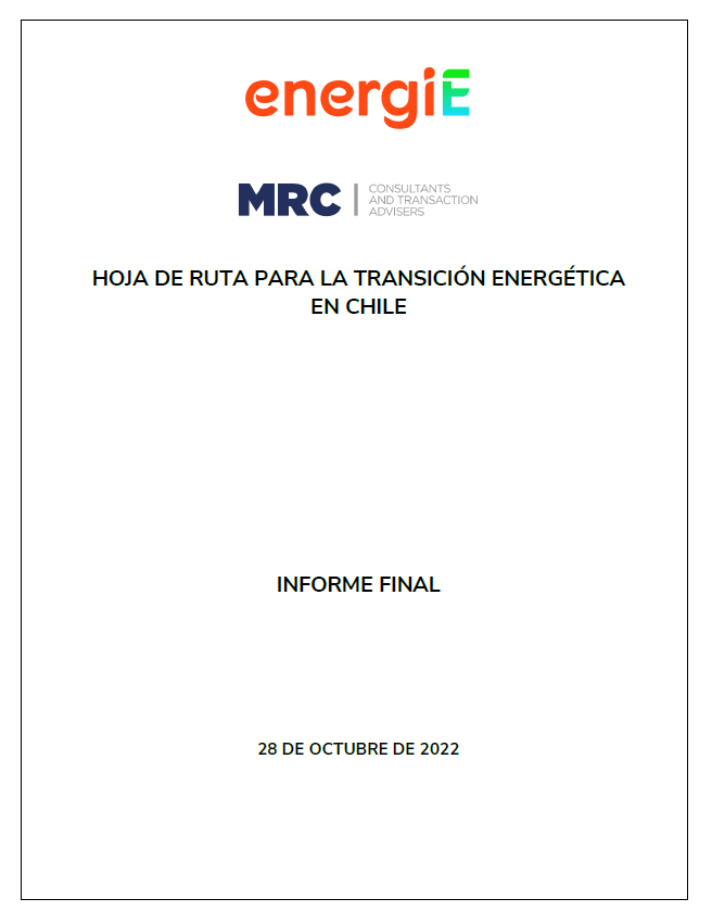 Tenemos el agrado de presentar el Informe Final del proyecto Hoja de Ruta para la Transición Energética en Chile, estudio promovido por <a href="/EnelChile/">Enel Chile</a> y desarrollado por <a href="/Grupo_energiE/">energiE</a> en colaboración con MRC.
Link para Descarga: bit.ly/3zHeoVH