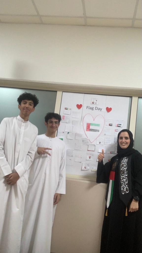 AIS_Arabic's tweet photo. Arabic for Non Arab students in secondary school wrote messages about why UAE is important to them on UAE Flag Day. #AISArabicForNonArabs #AISJrSecondary https://t.co/FFSebCuZgw