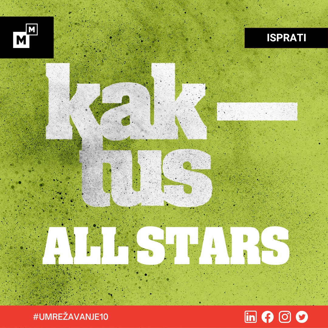 Marketing mreža sinoć, na 8. po redu festivalu integrisanih komunikacija KAKTUS by 1664 Blanc, prvi put dodelila je priznanja najuspešnijim stručnjacima iz agencija u Srbiji – KAKTUS All Stars.

Čestitamo svim dobitnicima!🌵 ow.ly/3k2c50Lt4f7

#kaktus2022