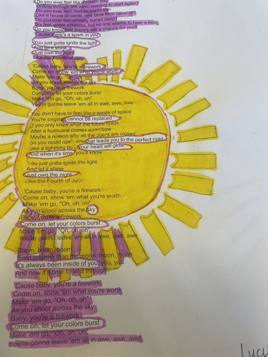 MrsMGault2's tweet photo. Primary 7 used song lyrics to create amazing Blackout Poetry 🎆 @NewStevenstonPr @NLLearningHub https://t.co/I42skWROsN