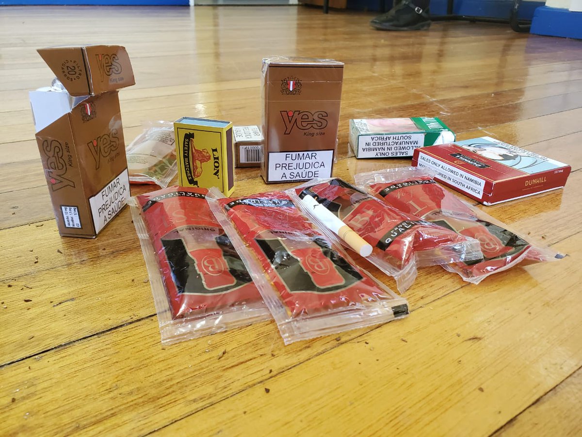 JUST IN: Two Distribution Hub Namibia employees were arrested late yesterday at Oshivelo checkpoint after allegedly being found in possession of illegal sachets of Angolan whisky and tobacco. Names withheld until court appearance tomorrow.