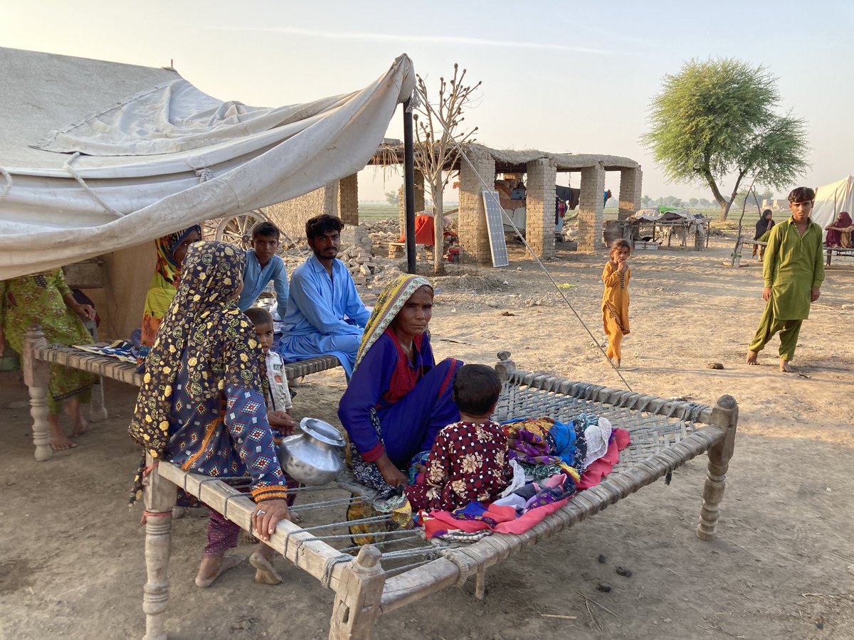 At Mola Box village, devastation is everywhere as all houses and crops were washed away by historic floods last August, leaving 32 families with nothing Without urgent global #ClimateAction, the #climate devastation I see in #Pakistan will be the norm not the exception. #COP27