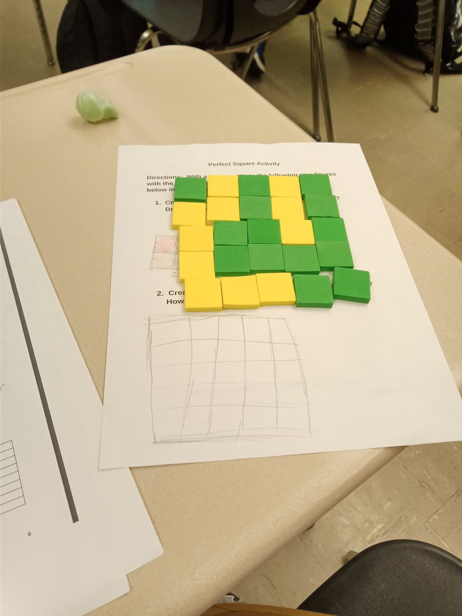 Pwaegerle's tweet photo. Amazing 6th grade teachers, Mrs. Richardson and Mrs. Herndon @jfkwolverines making math real with perfect squares!@KelGreening #Mathisnotaspectatorsport https://t.co/cVn0bFOBGR