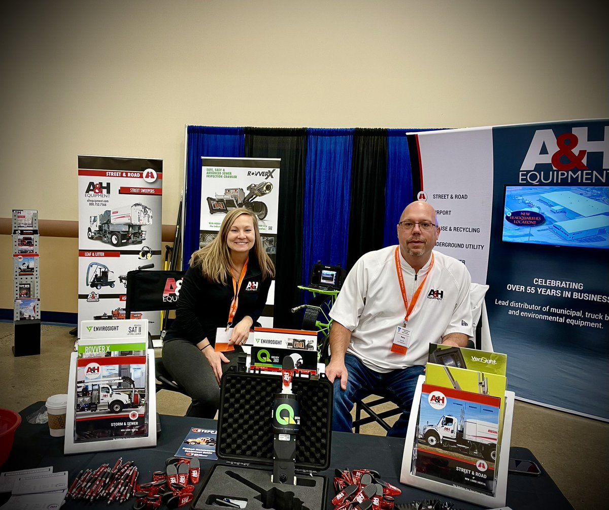 Last day to stop by and see us at the 3 Rivers Wet Weather Conference at the Monroeville Convention Center! #ahequipment #ahteam #3riverswetweather #Envirosight #UndergroundUnderstood #kegnozzles #solutionsyoutrust #industryleadingequipment