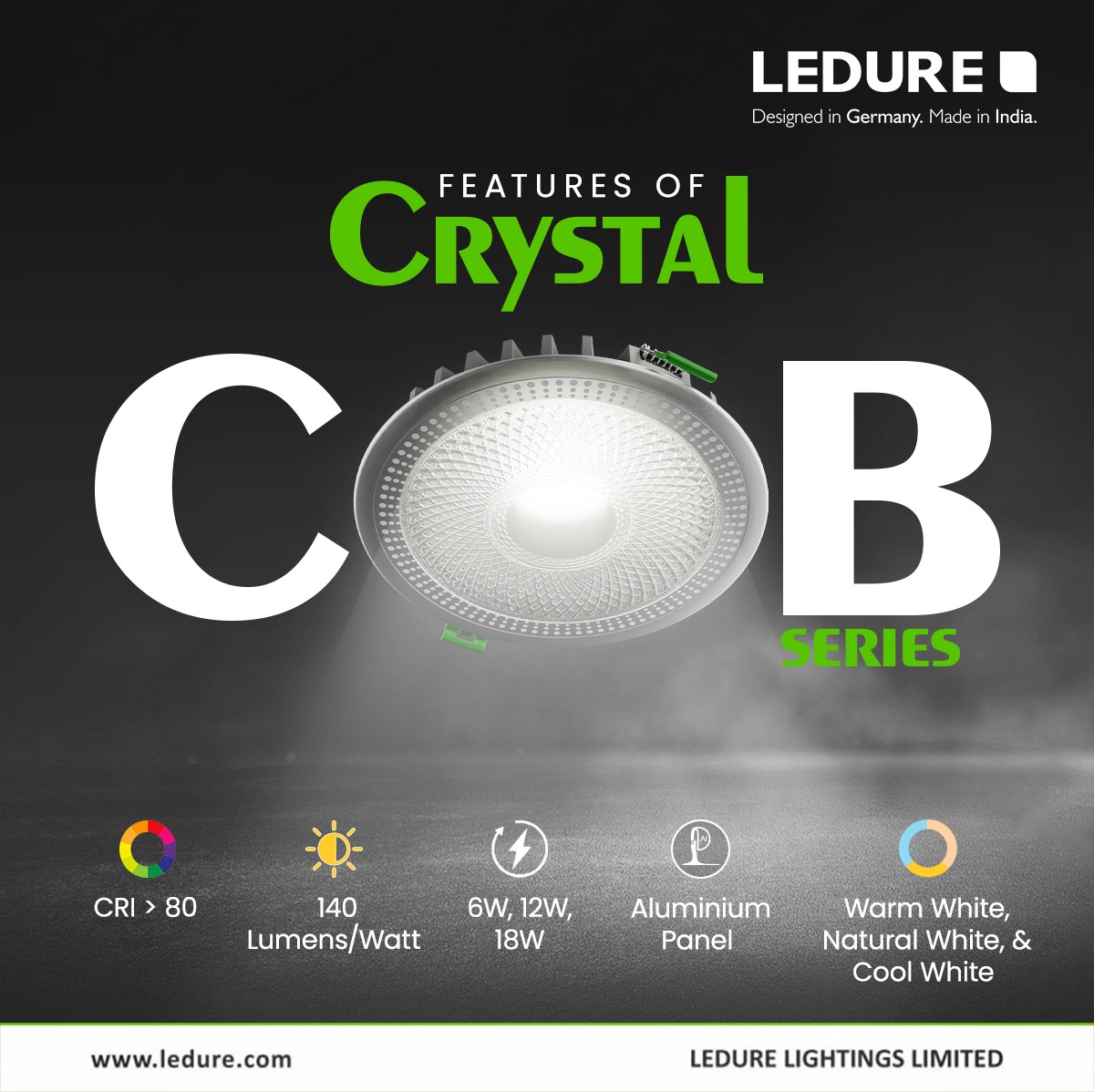 LEDURELIGHTINGS's tweet photo. The future of advanced lighting is here for you!
The Crystal COB Series, the newest member of our family of intelligent LEDs, offers greater adaptability.
#LEDs #ledlighting #commerciallight #Ledure #Ledureindia #architect #interiordesigner #noida #CrystalCOBSeries #LEDs https://t.co/pPPJKVLyTw