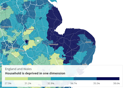 ocsi_uk's tweet photo. The first small area outputs for #census2021 are here. We've taken a look into the 'household deprivation' data - https://t.co/2Tr3QAW9FC https://t.co/9mEH0zJdCS