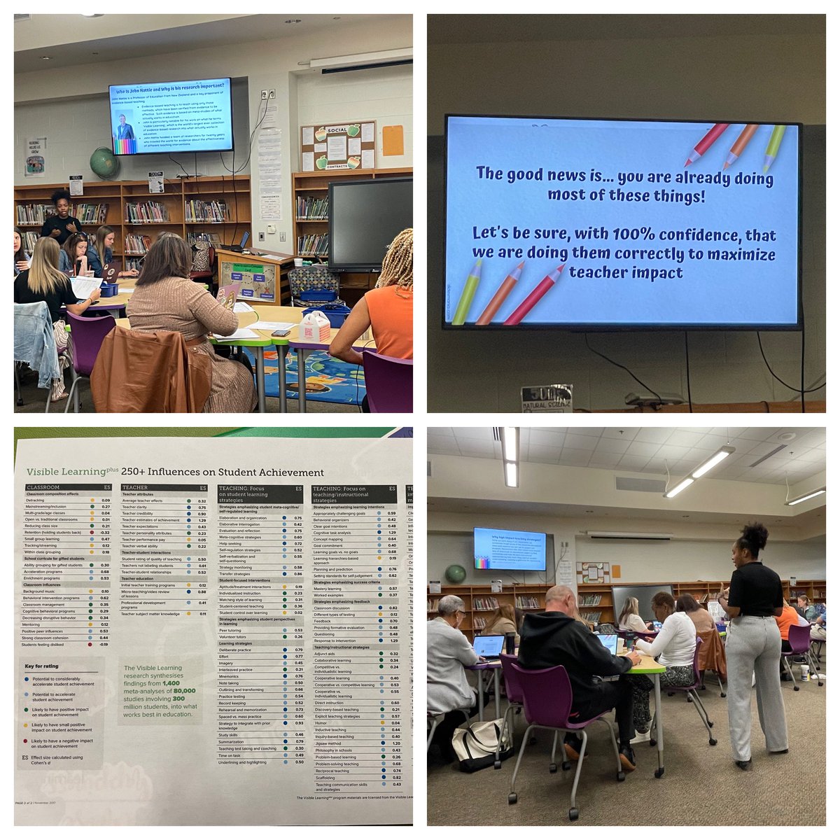 Thank you <a href="/HeyMrsPowell/">Brittany Powell</a> for working with us on identifying the top five influences on student achievement (Hattie’s High Yield Strategies) Explicit instruction, feedback, multiple exposures, questioning, collaborative learning! <a href="/EastGarnerES/">East Garner Elementary School</a> <a href="/oanderson2016/">Odessa Anderson</a> <a href="/EducatorAllain/">Austin</a>
