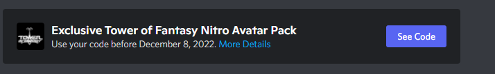 adriaencrywolf's tweet photo. #TowerofFantasy free code! tis' the month of giving and being thankful.
#freediscordcode #freecode #discord #discordcode #avatar #avatarpack #exclusive https://t.co/2NsuByEdDJ