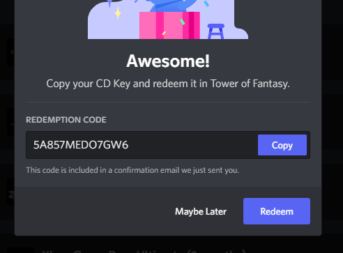 adriaencrywolf's tweet photo. #TowerofFantasy free code! tis' the month of giving and being thankful.
#freediscordcode #freecode #discord #discordcode #avatar #avatarpack #exclusive https://t.co/2NsuByEdDJ