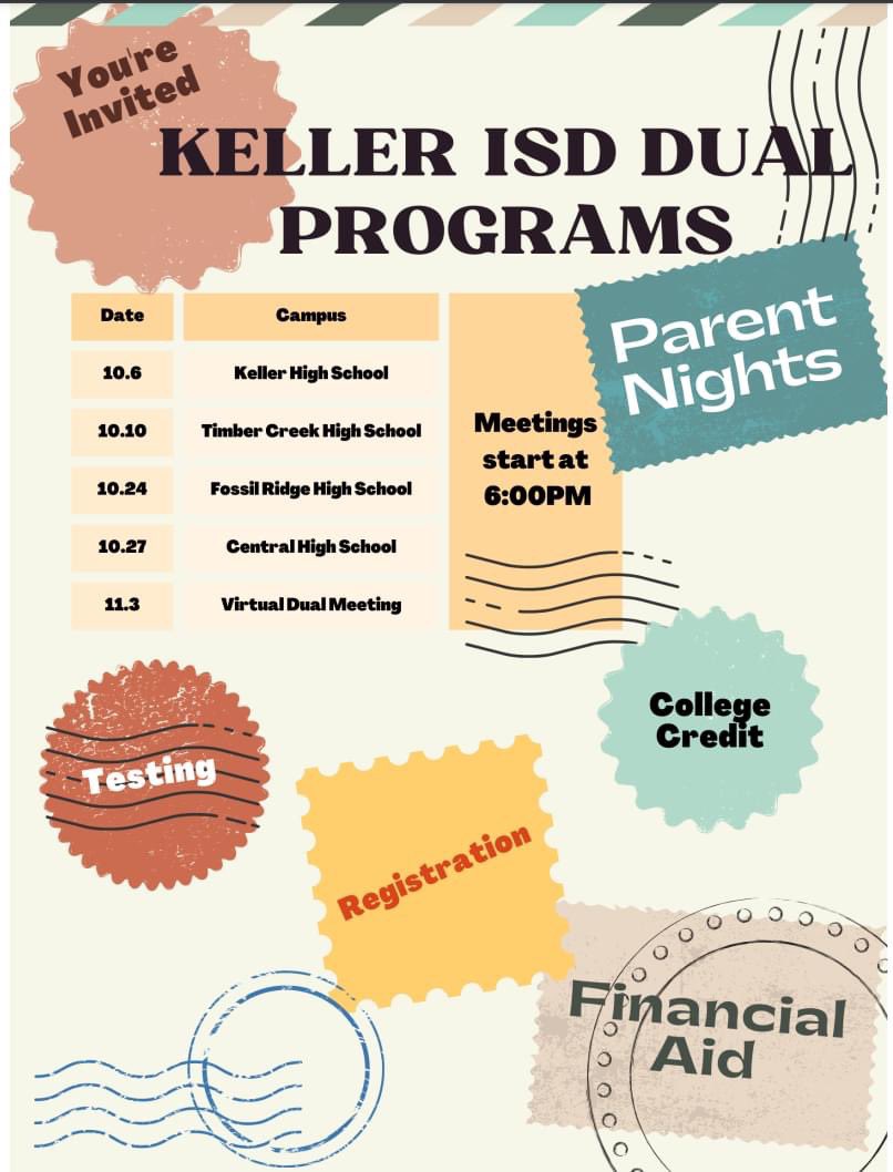 DUAL CREDIT VIRTUAL INFO SESSION TONIGHT!
To access the meeting go to link and click on "Virtual Dual Meeting", the link is embedded in the flier on the KISD website.<a href="/MrsSimmonsKHS/">Lisa Simmons</a> <a href="/KHSIndianNation/">Keller High School</a> 

kellerisd.net/Page/277