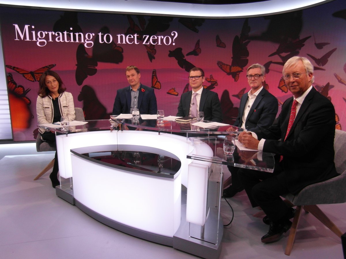 ‘Migrating to Net Zero’ was the theme of the TV section of Room 151’s Investment Forum. Jason Fletcher, London CIV said: ‘We need to do less talking and see more action.’

Also pictured: Journo Chiyo Robertson, JF, Mark Lyon, B2C, David Vickers, Brunel, Gordon Ross, LGPS Central.