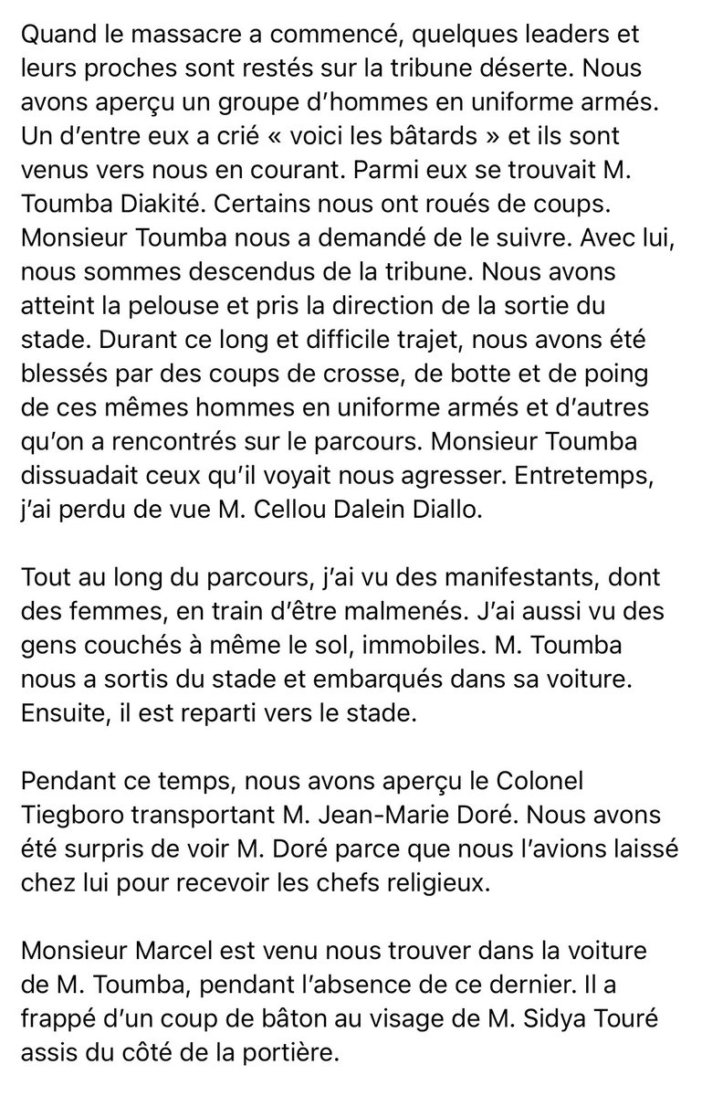 NFD_Officiel's tweet photo. Lisez le témoignage du Président de NFD, Dr Mouctar Diallo @MouctarD75 sur les douloureux événements du 28 septembre 2009.
1/2 https://t.co/zUVopsgXam