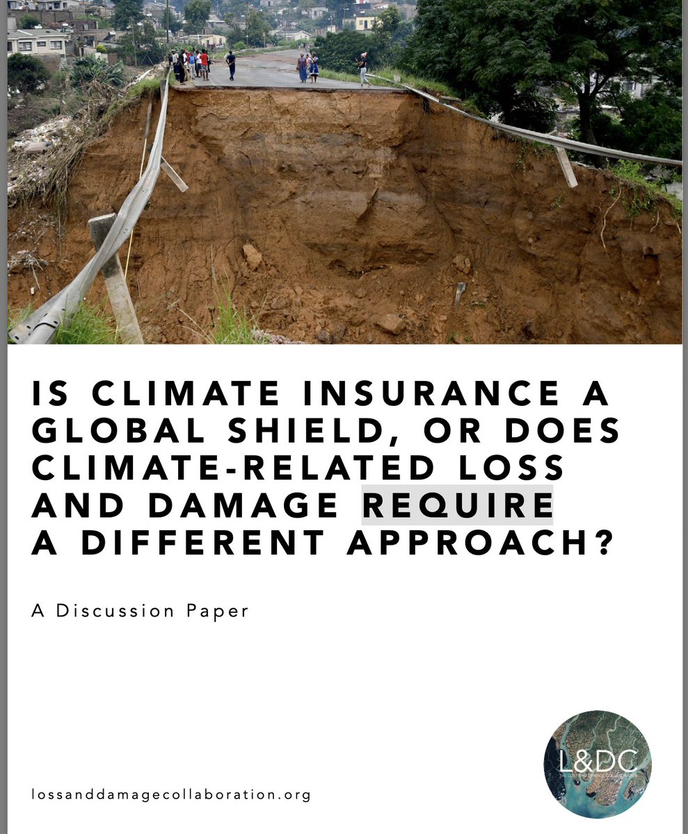 📜1/18 NEW BRIEF: Today we launch "Is climate insurance a #GlobalShield, or does climate-related #LossAndDamage require a different approach?” which asks what role will insurance play in the Global Shield being launched by the G7 and V20 at #COP27. 👇