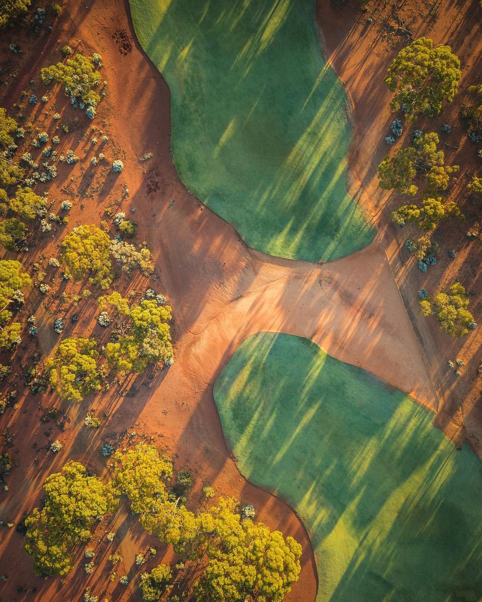 WestAustralia's tweet photo. This is what outback golf dreams are made of! Desert reds โค๏ธ meet manicured greens ๐ in a blend of supernatural colour contrasts in the goldfields town of #Kalgoorlie.
๐ท: tall.stories/IG
#WAtheDreamState #GoldenOutback https://t.co/mA2xmKPagl